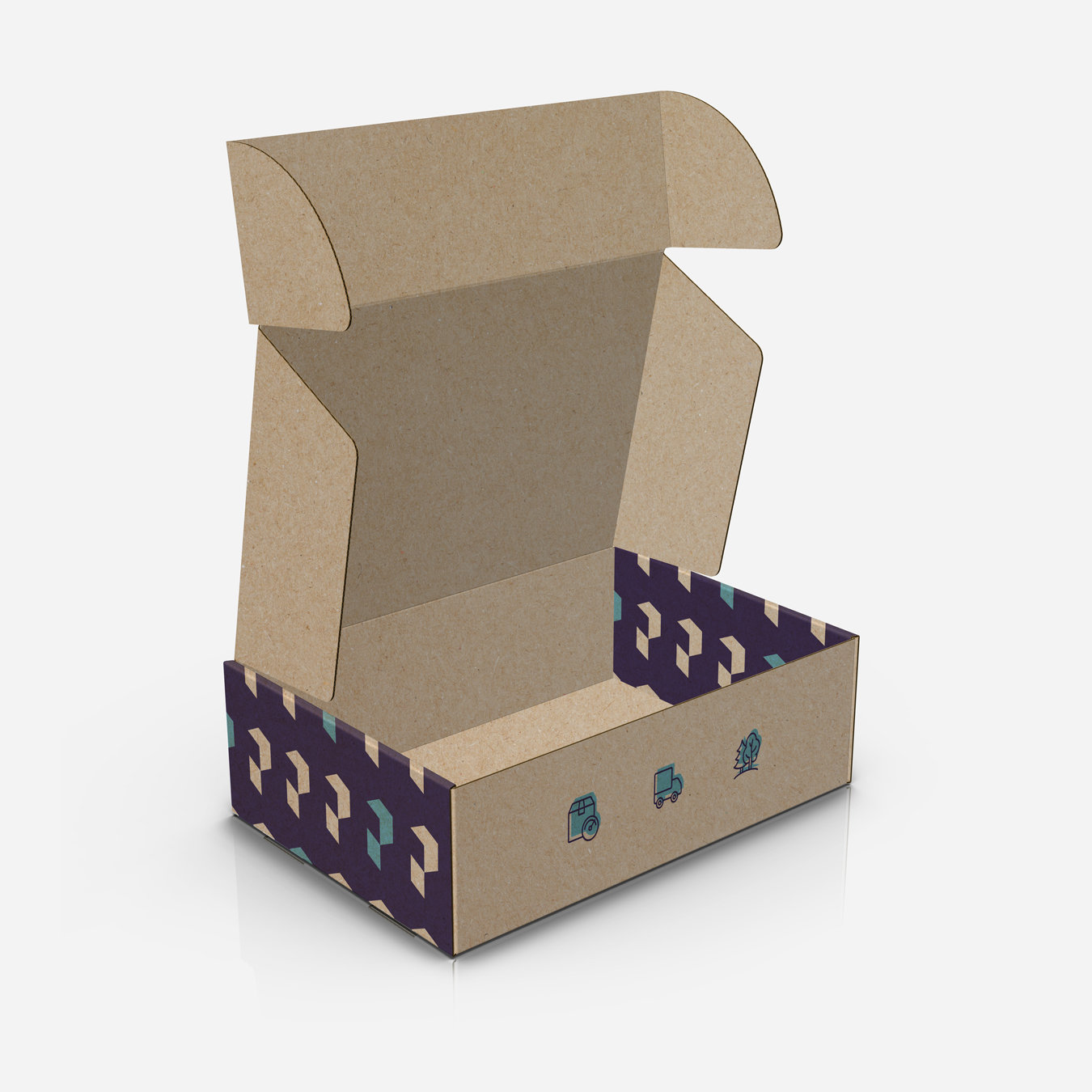 Pudełko wysyłkowe z nadrukiem kolorowym – kartony fasonowe z logo.